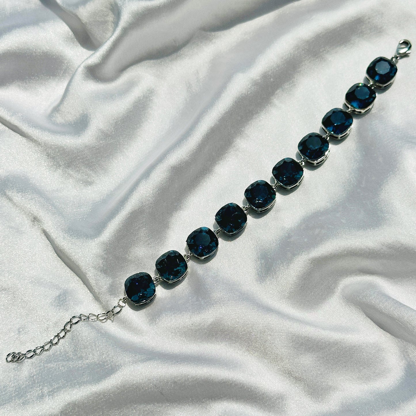 Montana Swarovski Crystals Silver Plated Chain Bracelet