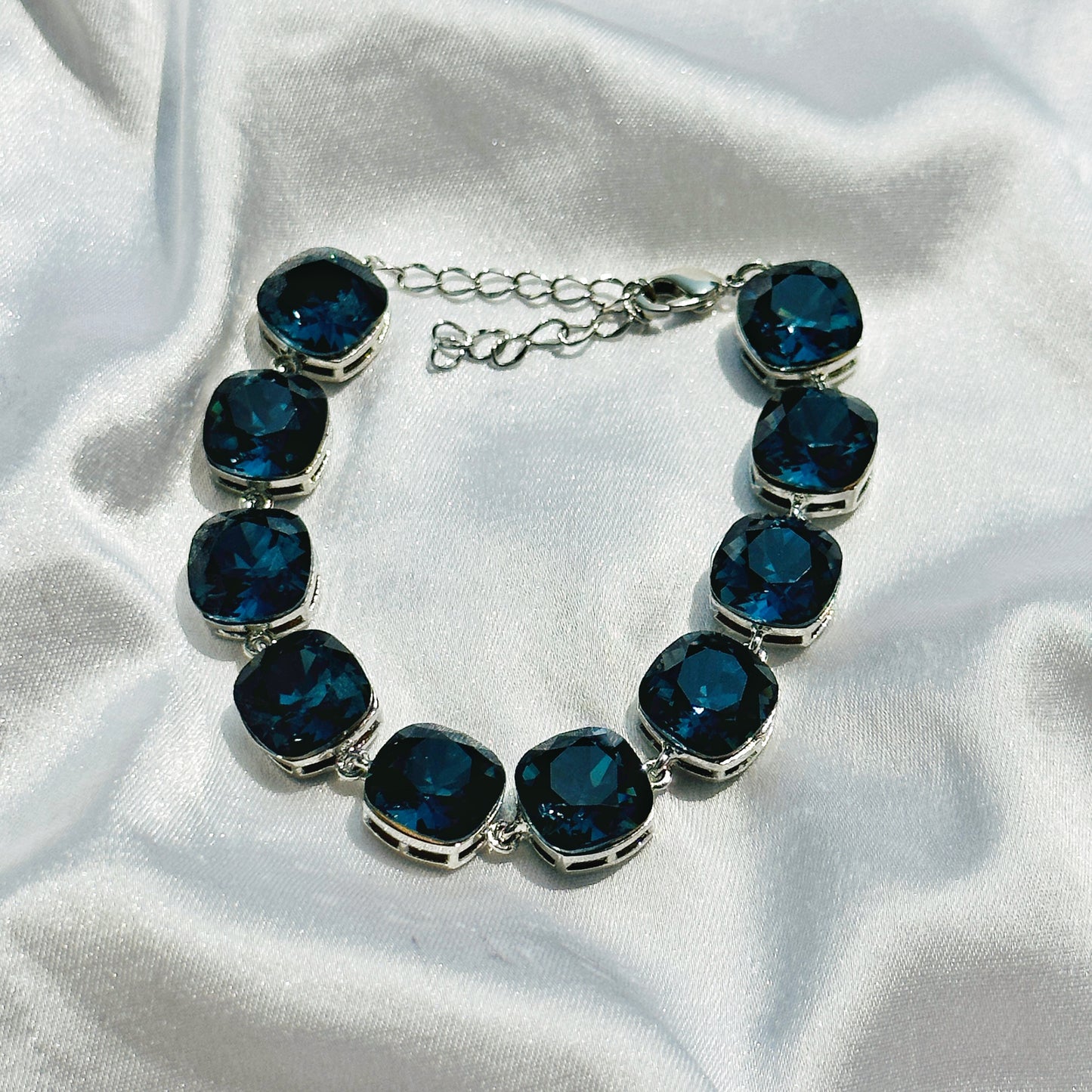Montana Swarovski Crystals Silver Plated Chain Bracelet