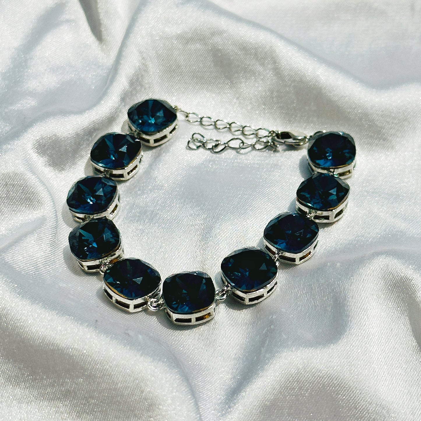 Montana Swarovski Crystals Silver Plated Chain Bracelet