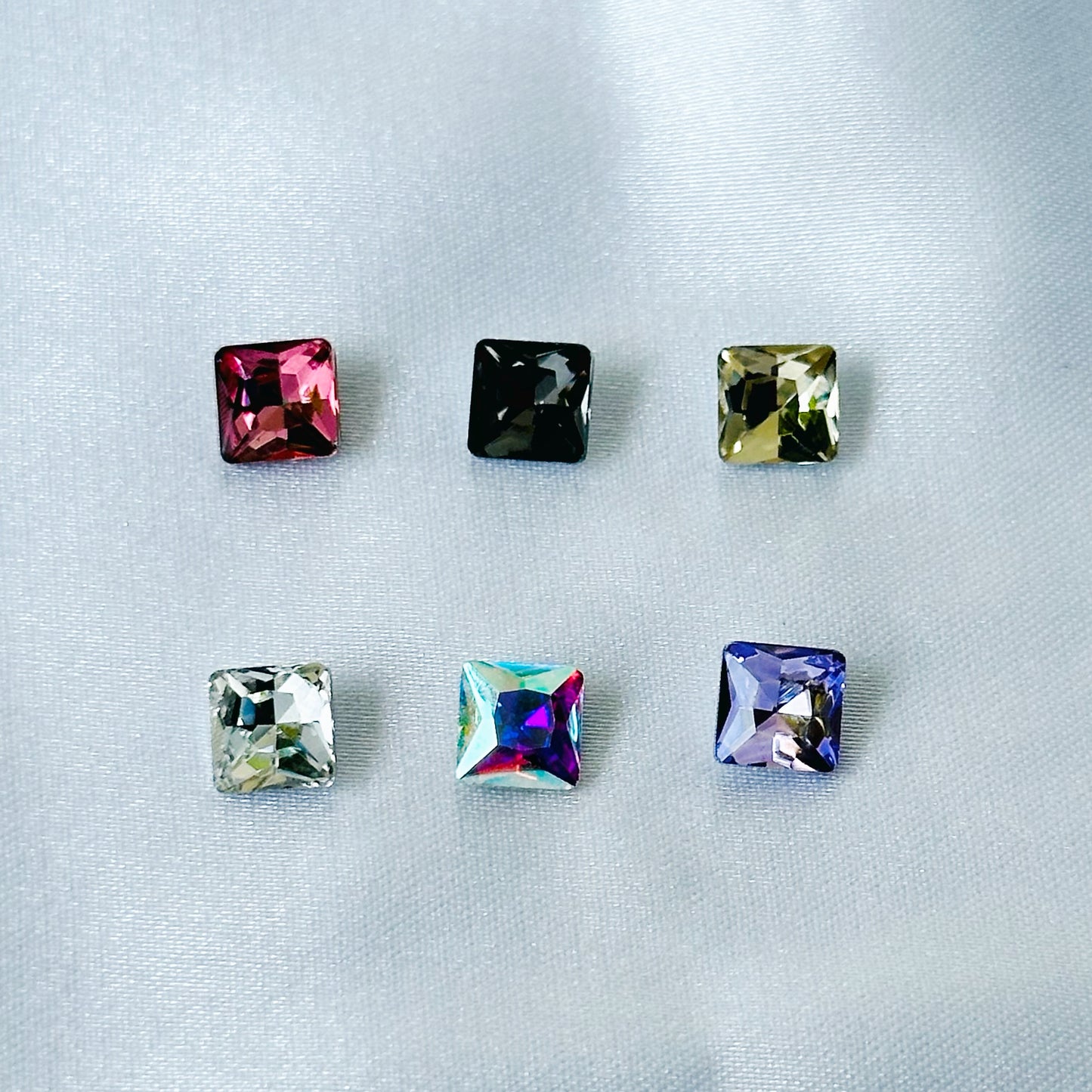 DIY 7 Interchangeable American Diamond Stones Gold Plated Necklace