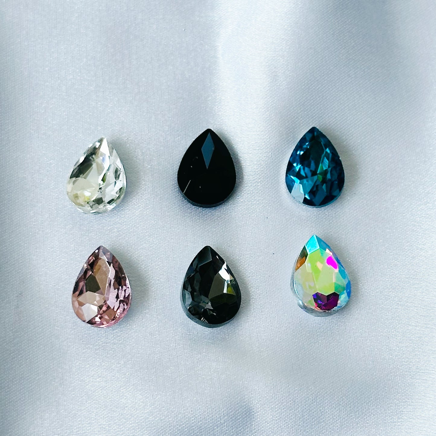 DIY 7 Interchangeable American Diamond Stones Rose Gold Plated Necklace