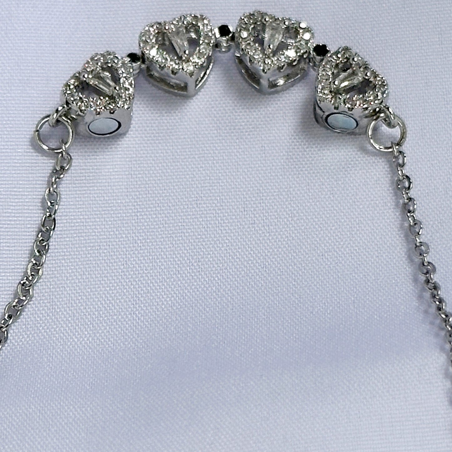 American Diamond Silver Plated Stainless Steel Necklace