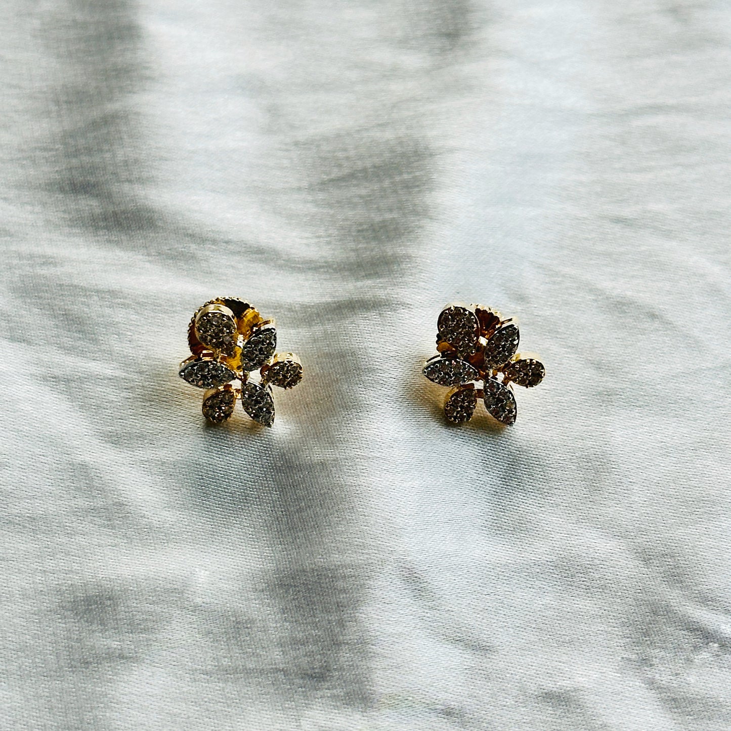 American Diamond Gold Plated Pendant Set