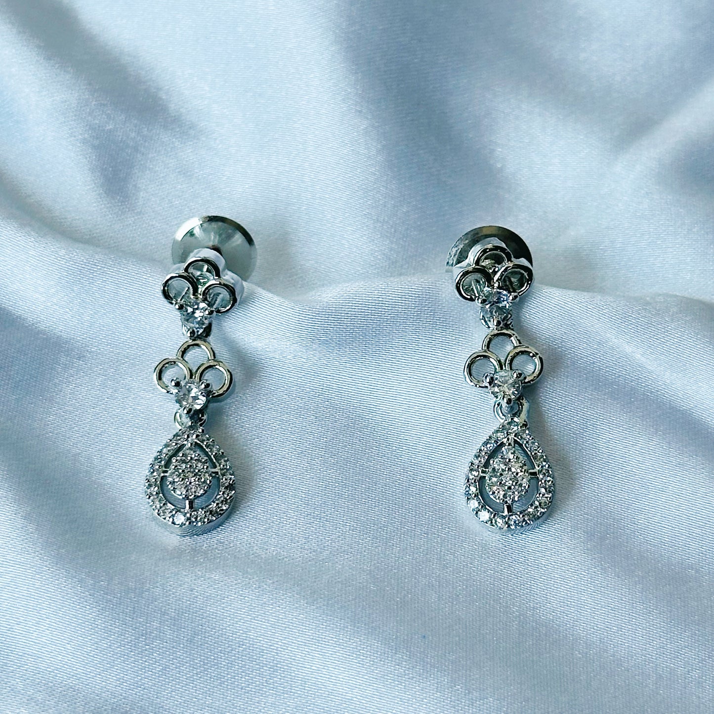 American Diamond Silver Plated Necklace Set
