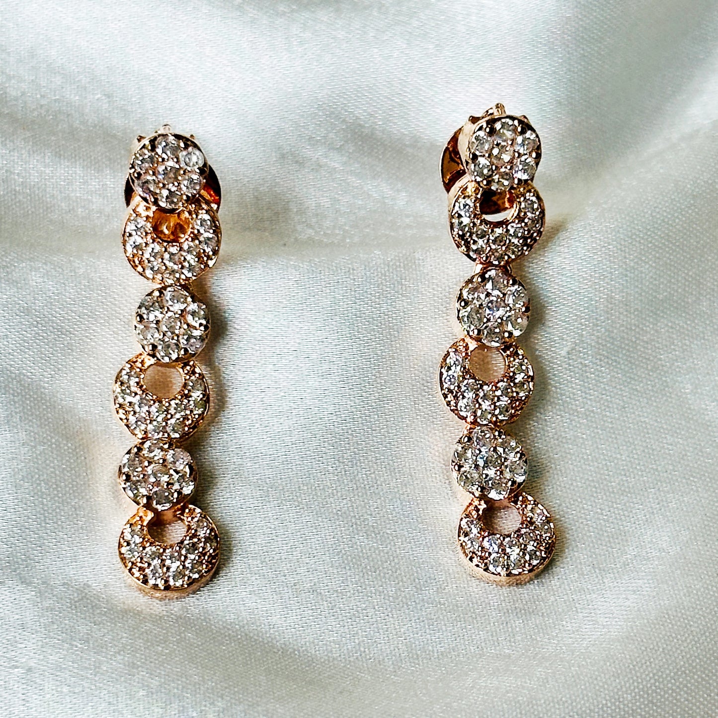 American Diamond Rose Gold Plated Necklace Set