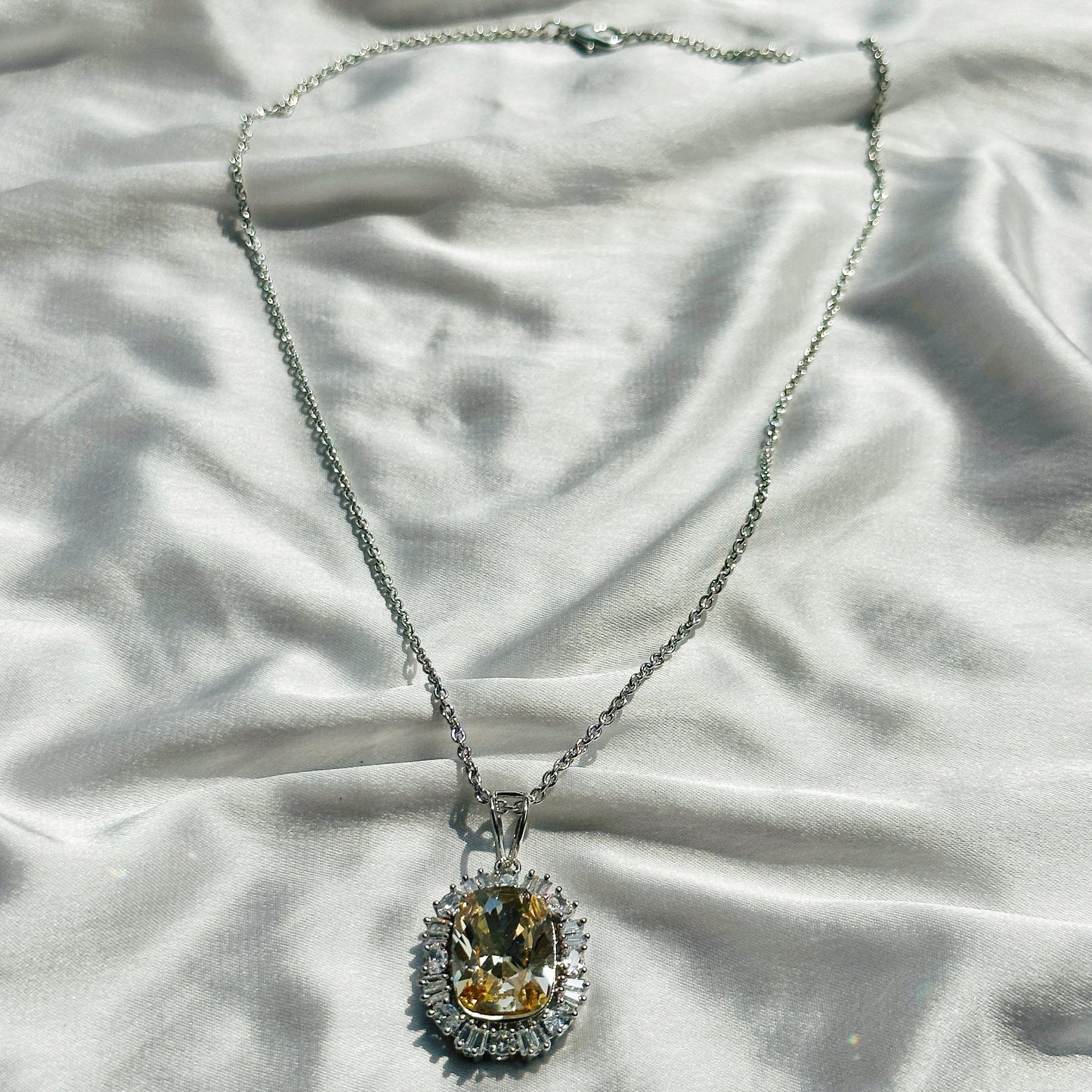 Jonquil Swarovski Crystal Silver Plated Pendant Set