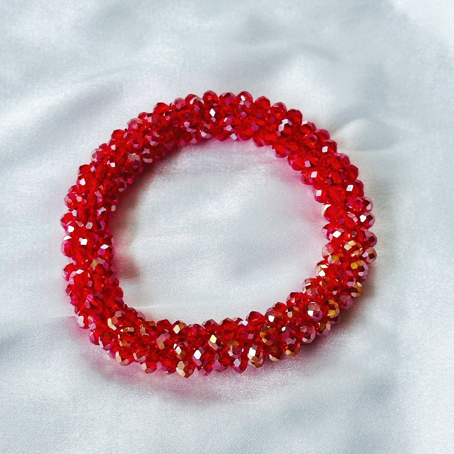 Red Ruby Beads With Magnetic Lock American Diamond Western Necklace