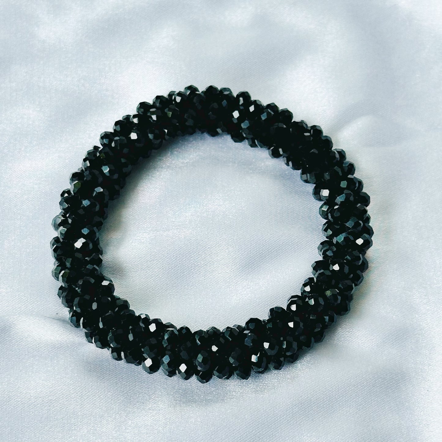 Black Beads With Magnetic Lock American Diamond Western Necklace