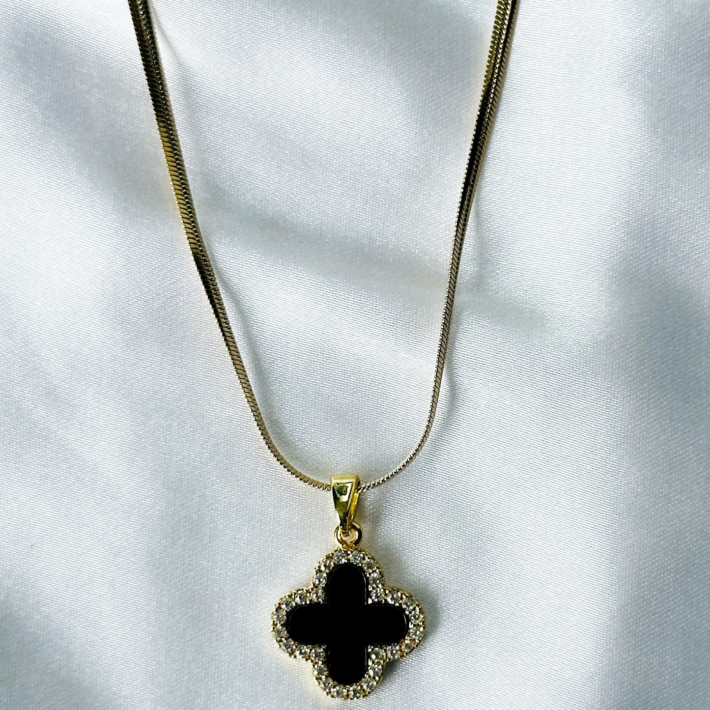 Black/Gold Plated Stainless Steel Necklace