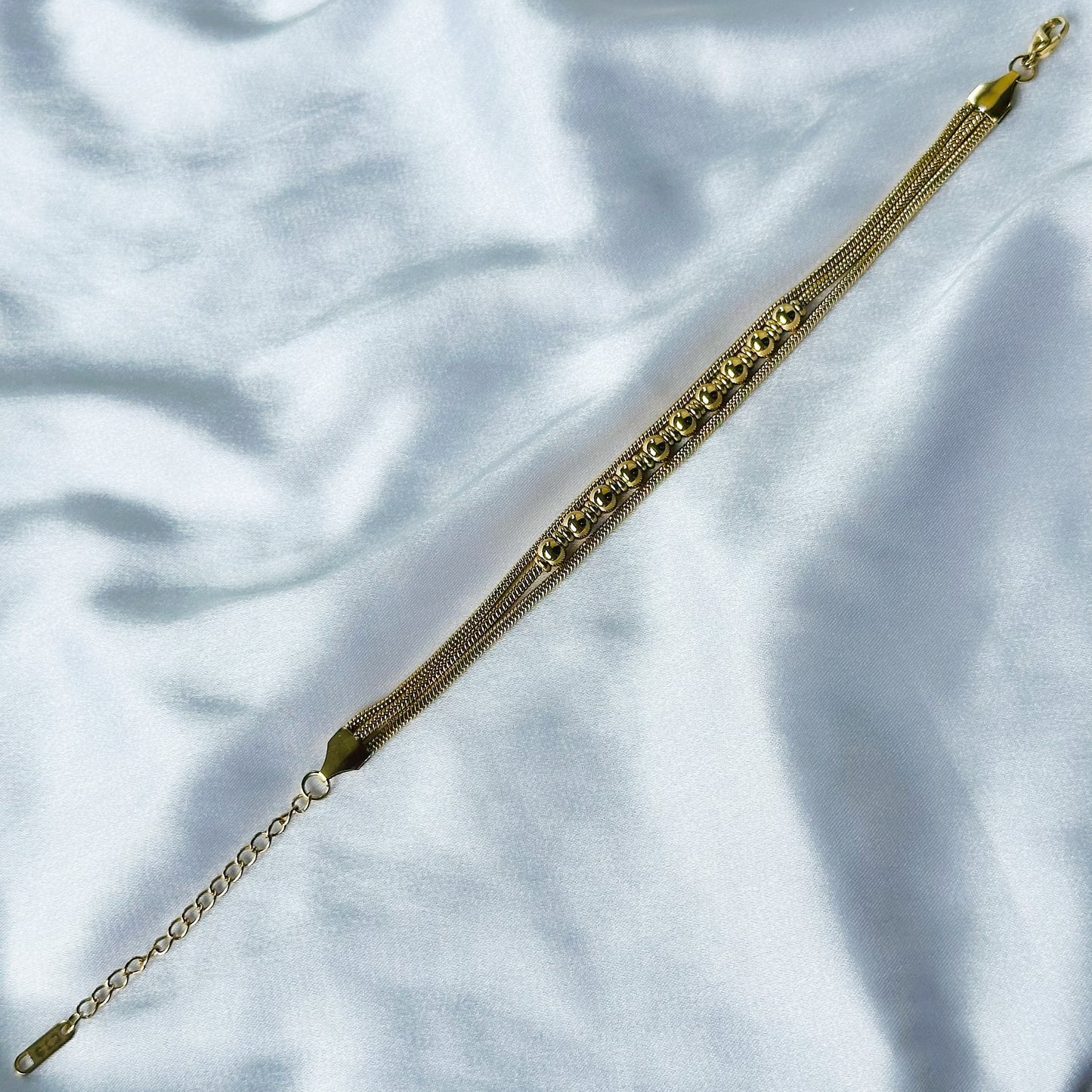 Gold Plated Multi-Layer Chain Bracelet