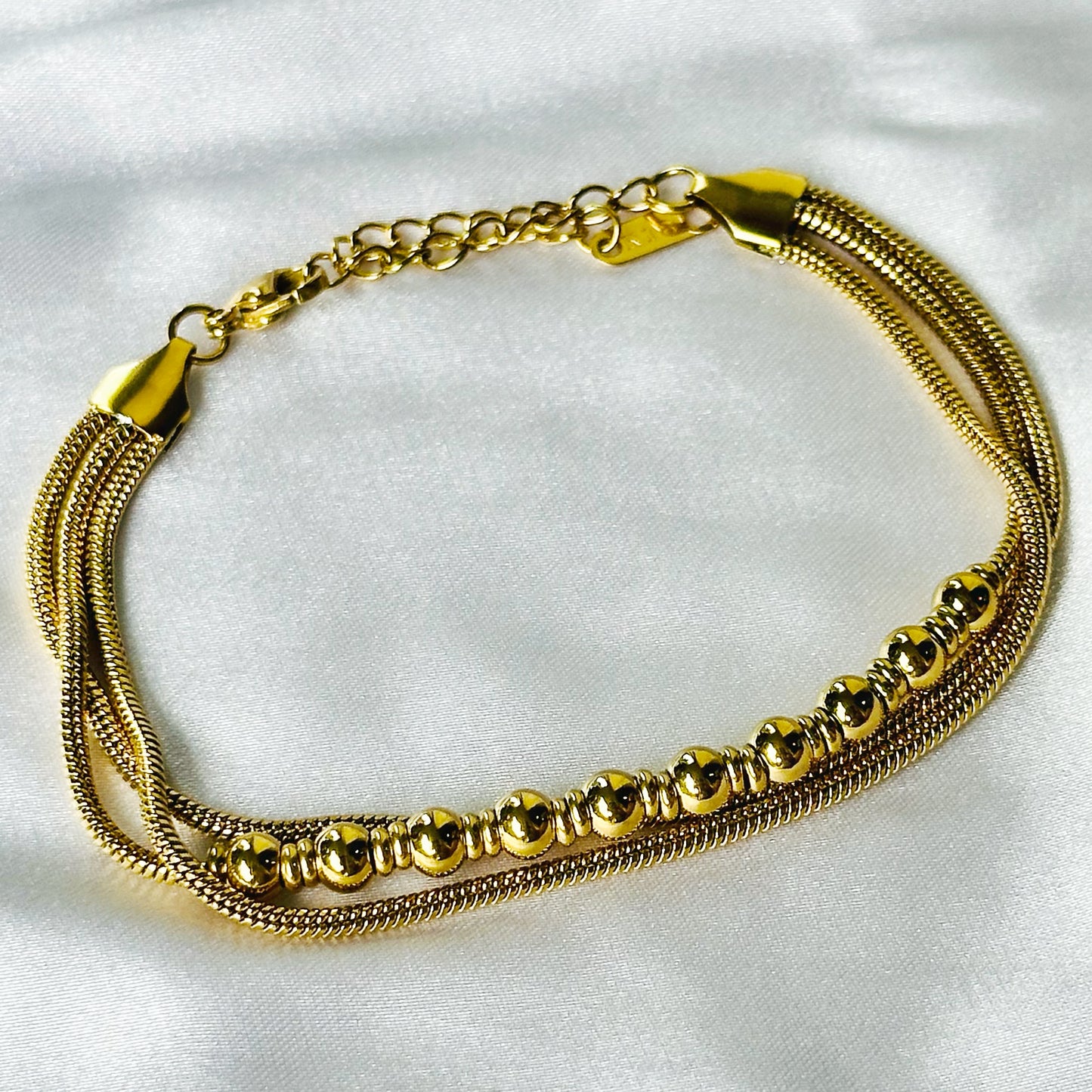 Gold Plated Multi-Layer Chain Bracelet
