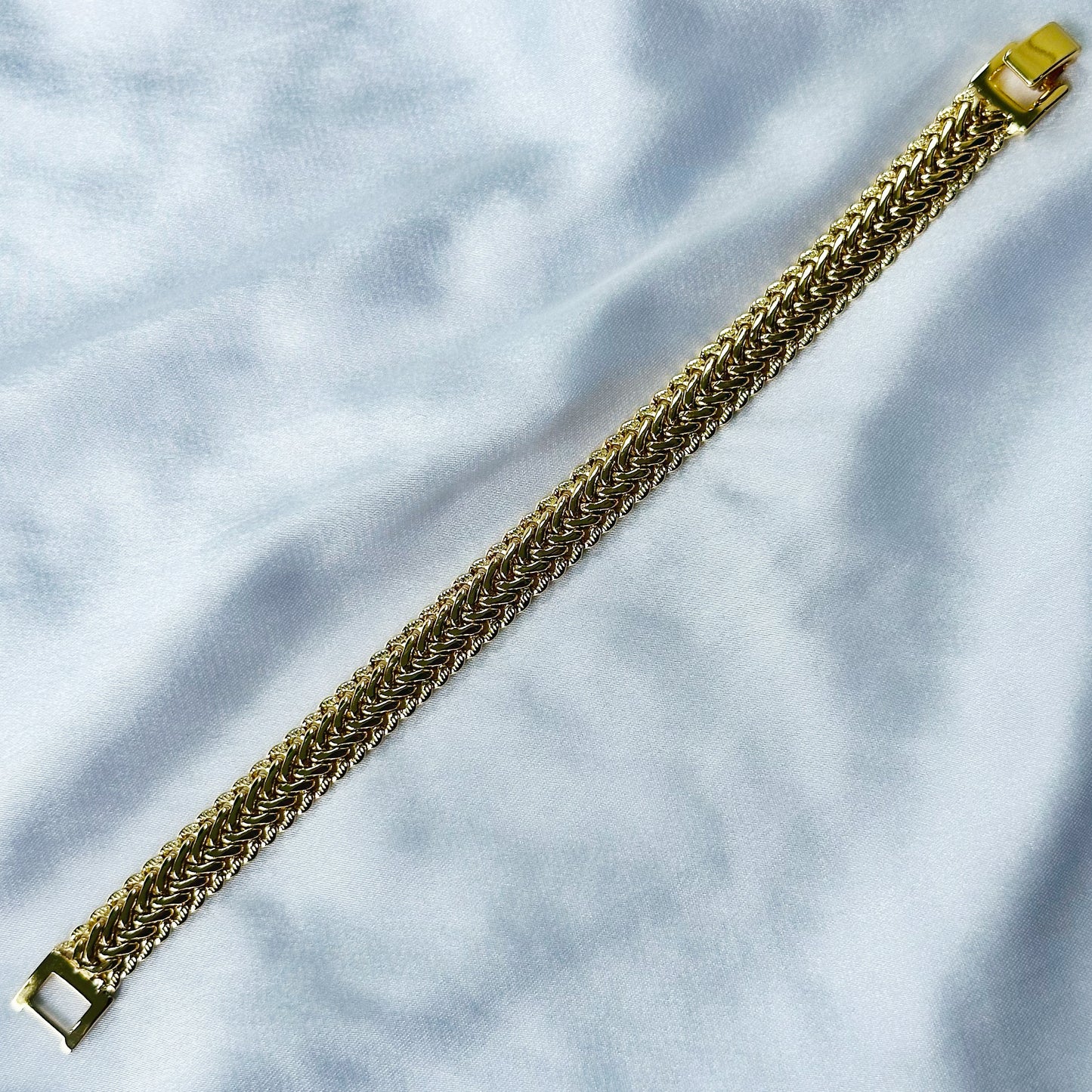 Cuban Link Gold Plated Tennis Chain Bracelet
