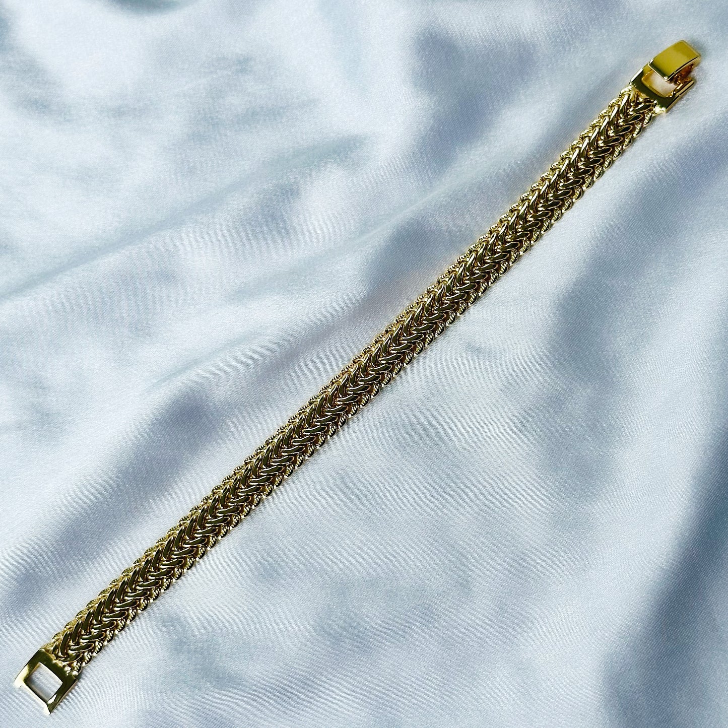 Cuban Link Gold Plated Tennis Chain Bracelet