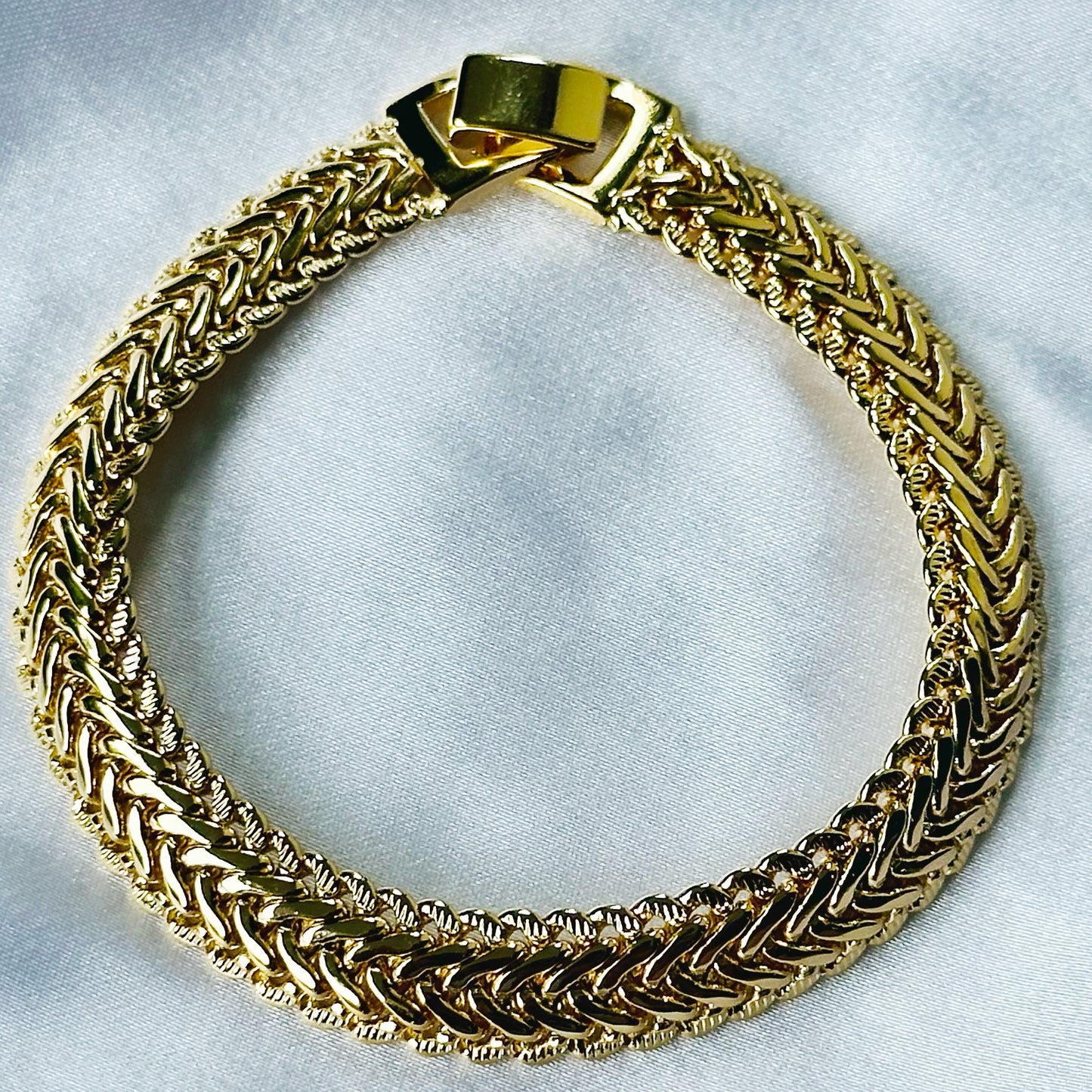 Cuban Link Gold Plated Tennis Chain Bracelet
