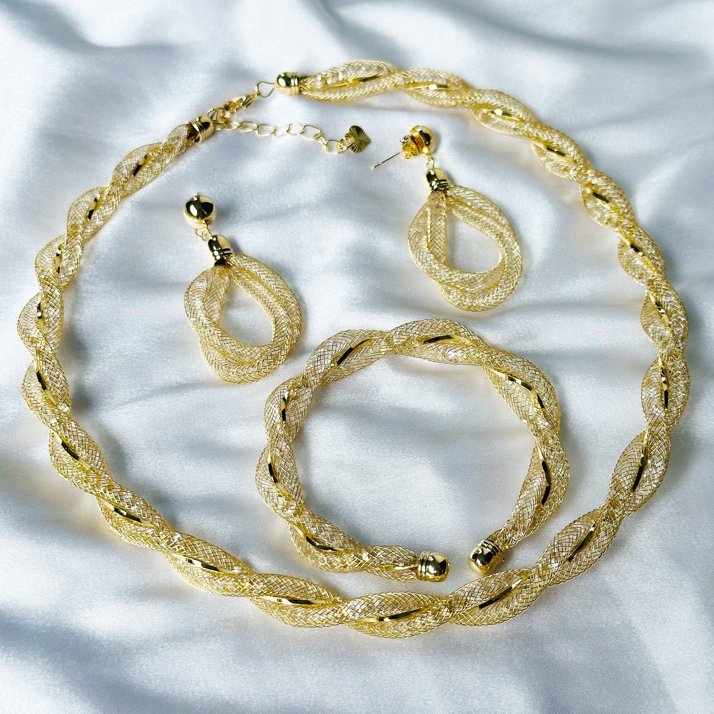 American Diamond Gold Plated Necklace Set Combo