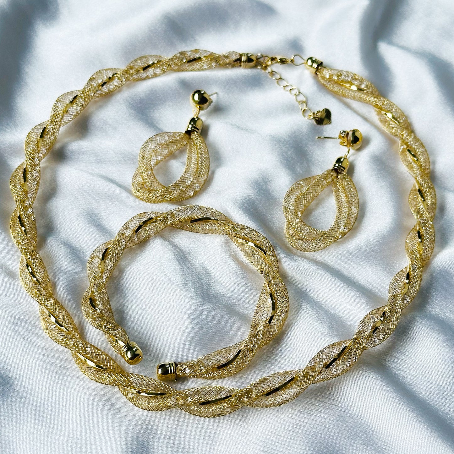 American Diamond Gold Plated Necklace Set Combo