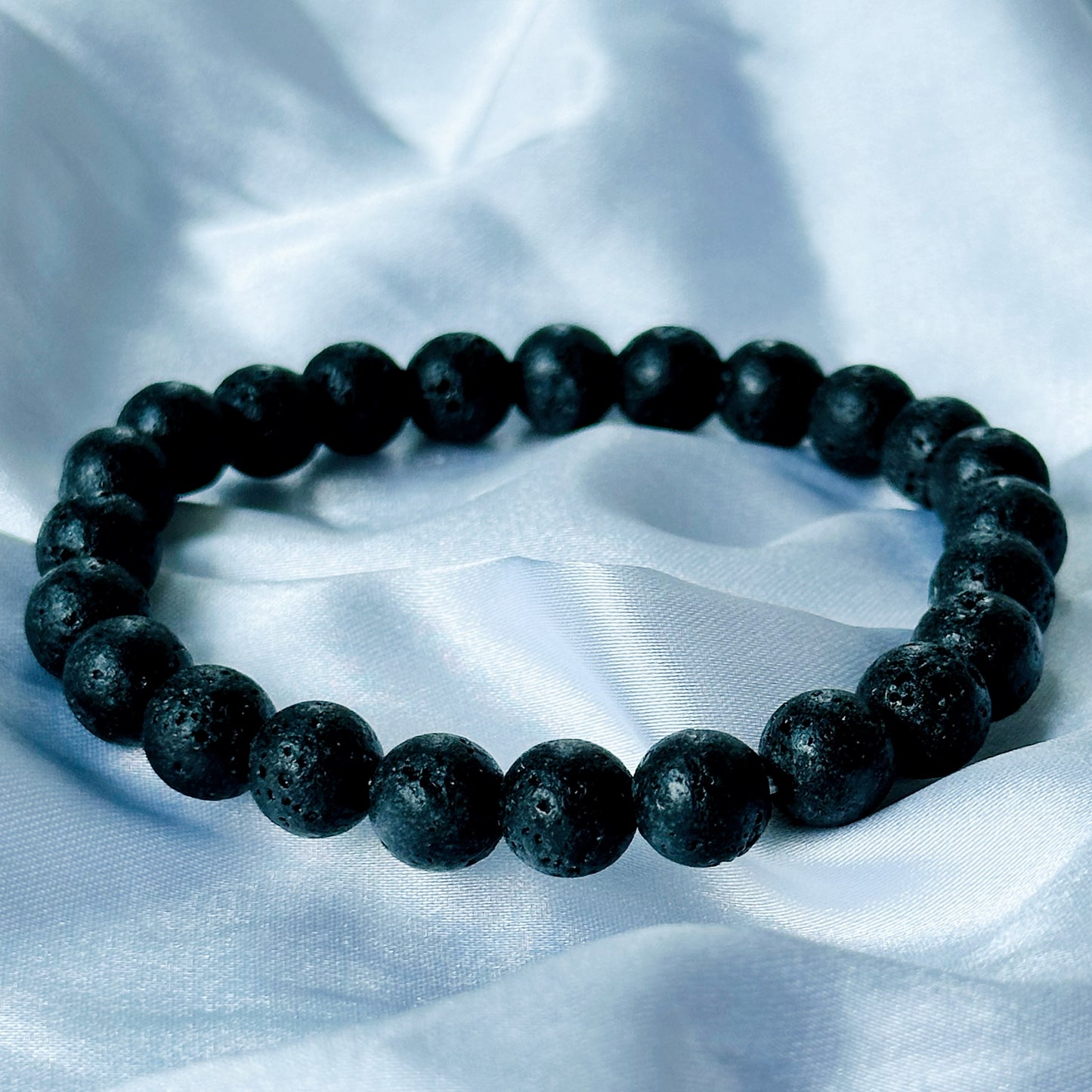 Black Lava/Obsidian & Tiger Eye Stones Bracelet, Set of 3