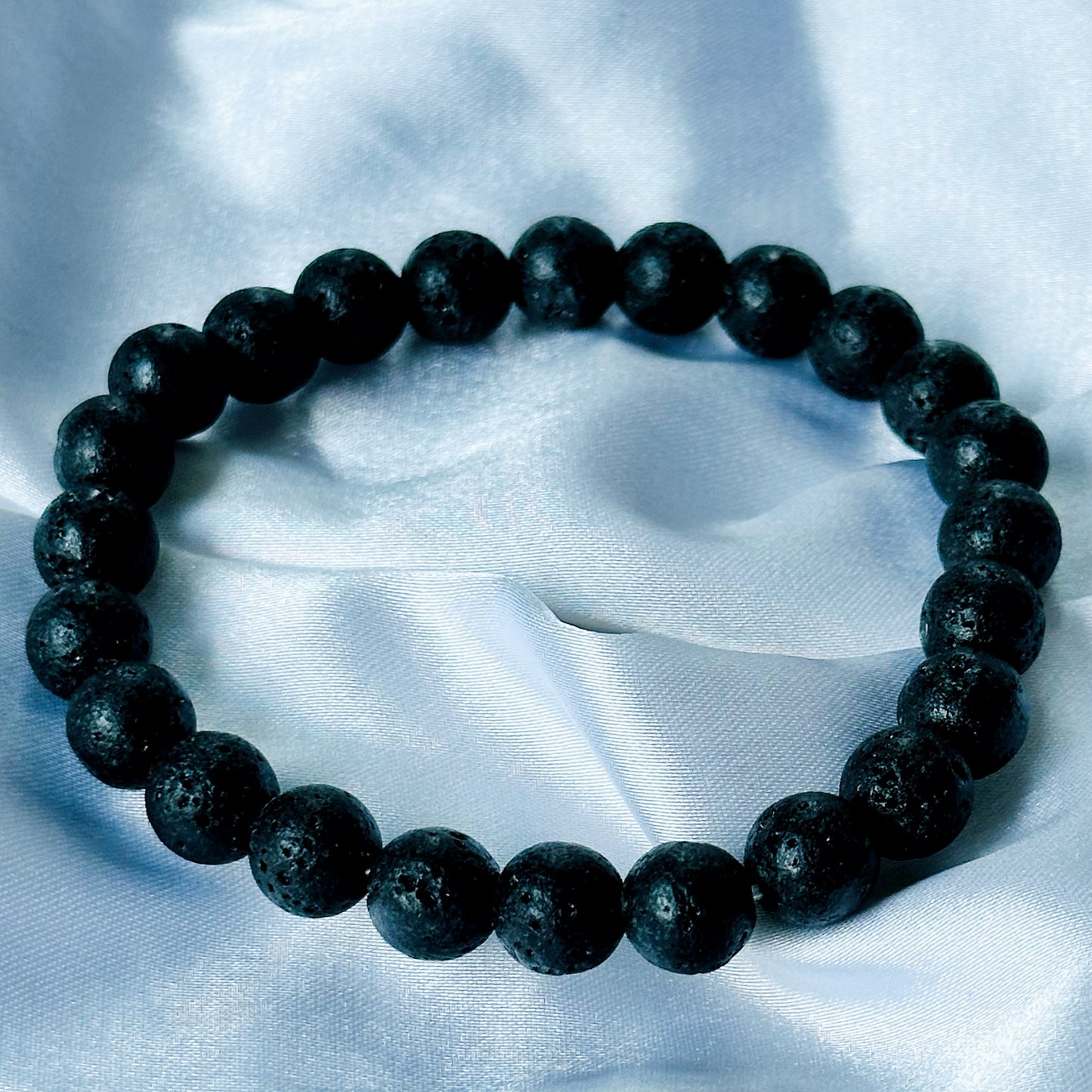 Black Lava/Obsidian & Tiger Eye Stones Bracelet, Set of 3