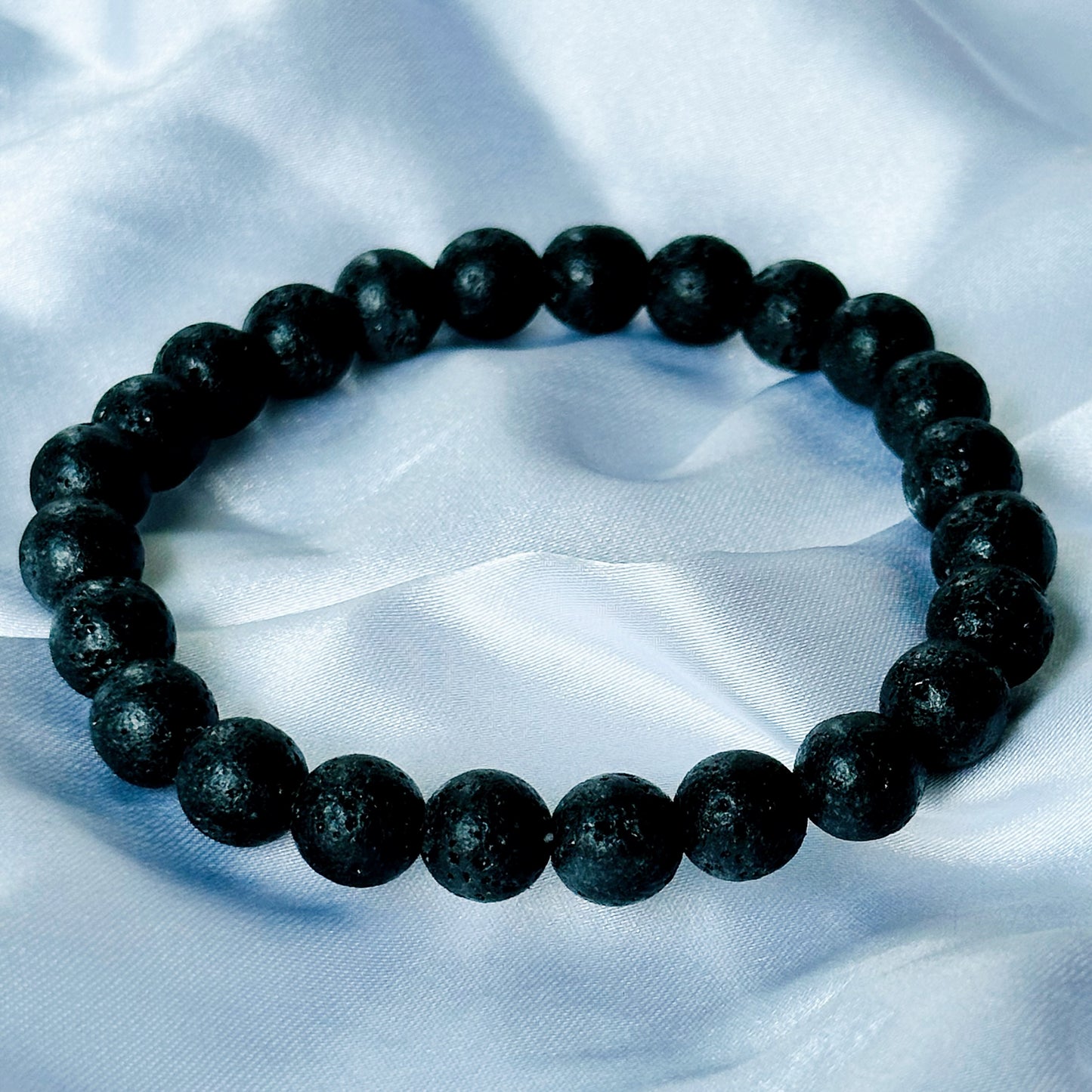 Black Lava/Obsidian & Tiger Eye Stones Bracelet, Set of 3