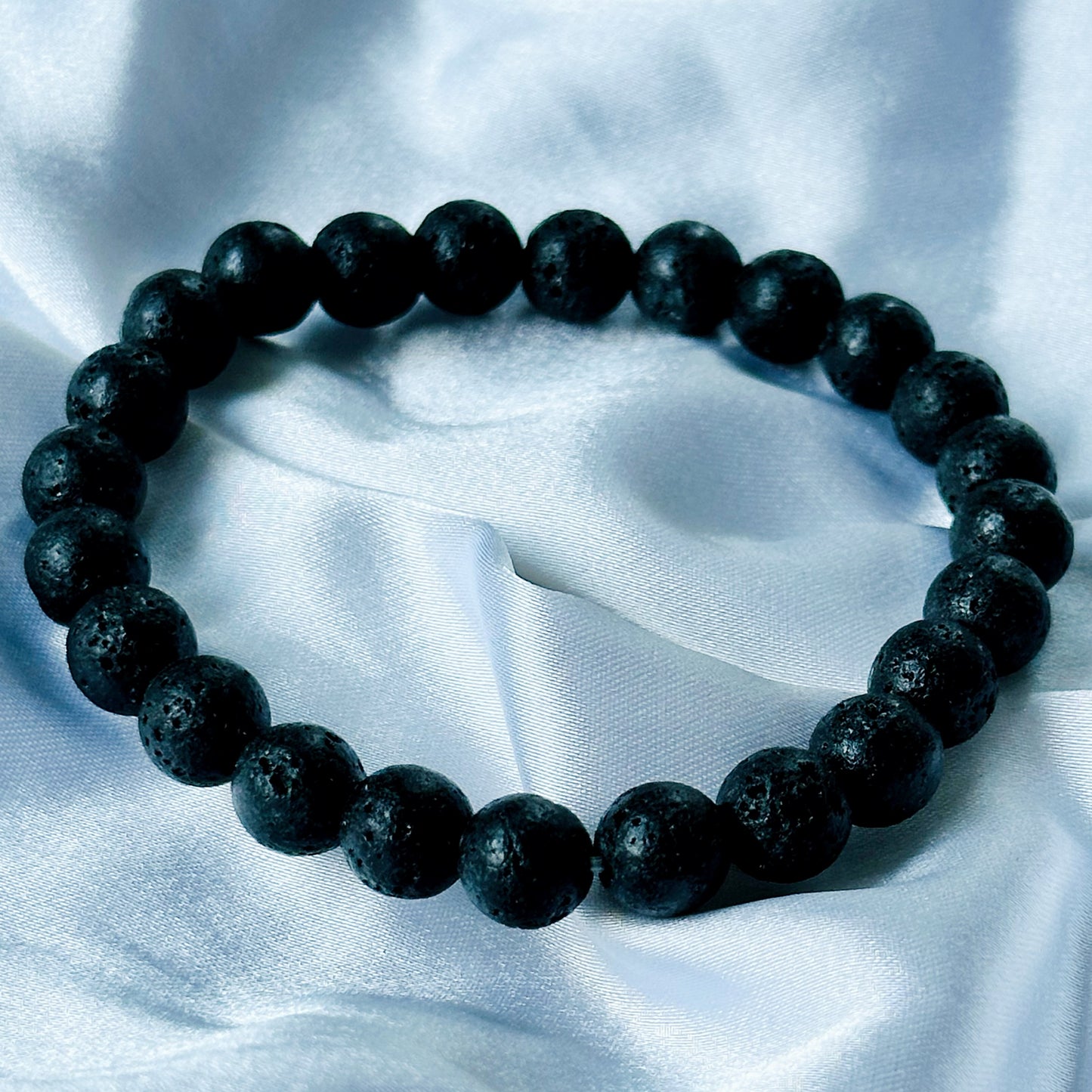 Black Lava/Obsidian & Tiger Eye Stones Bracelet, Set of 3