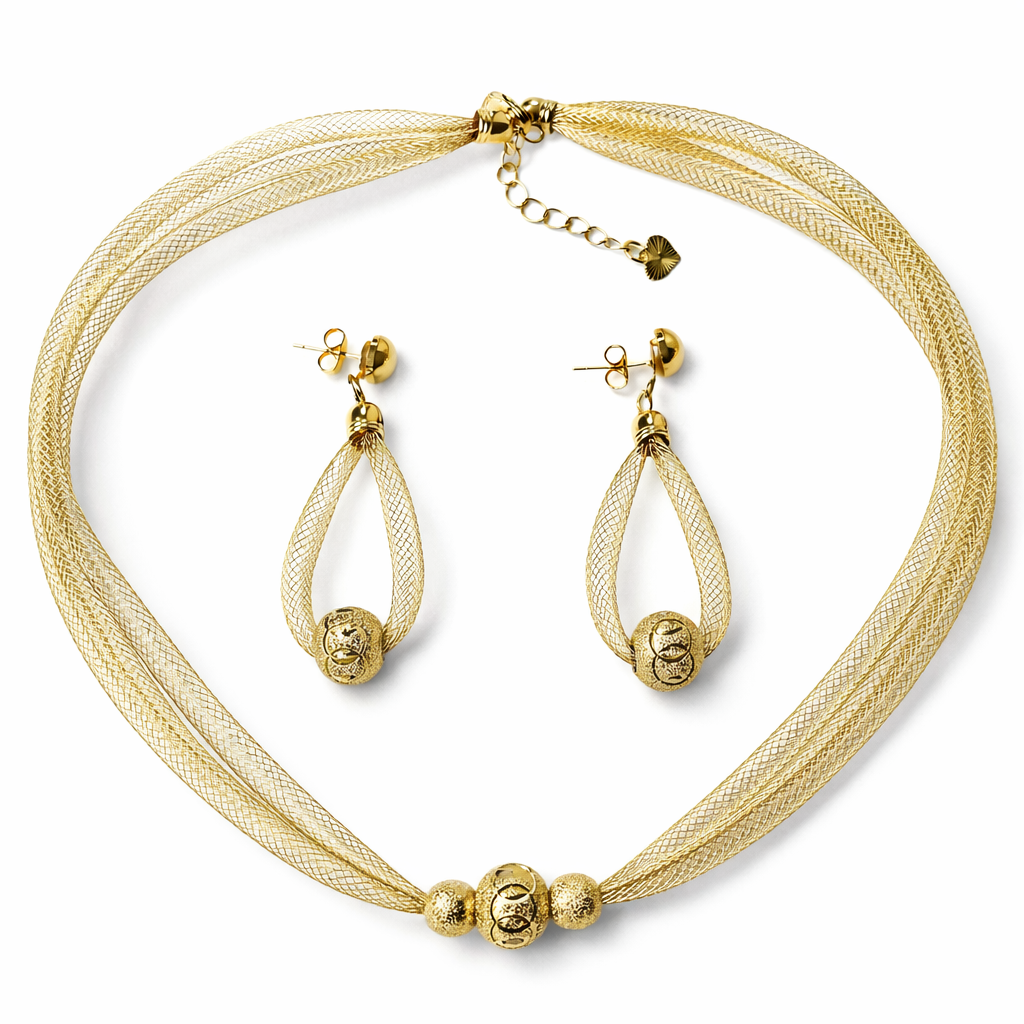 Designer Gold Plated Necklace Set