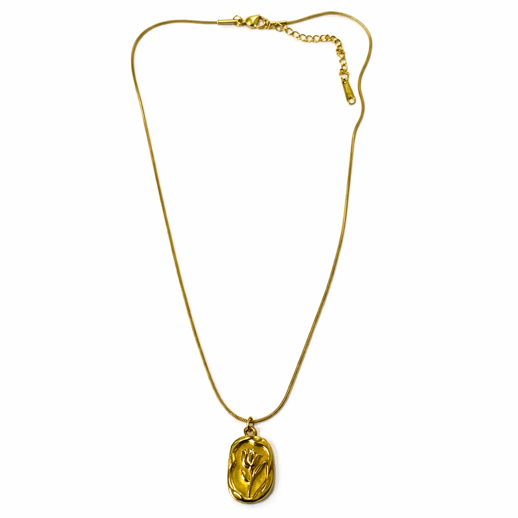 Flower Design Gold Plated Anti-Tarnish Necklace