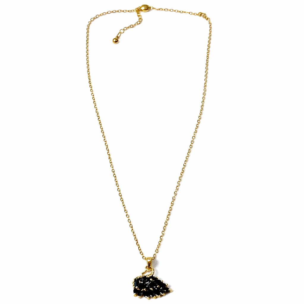 Black Swan Design American Diamond Gold Plated Anti-Tarnish Necklace