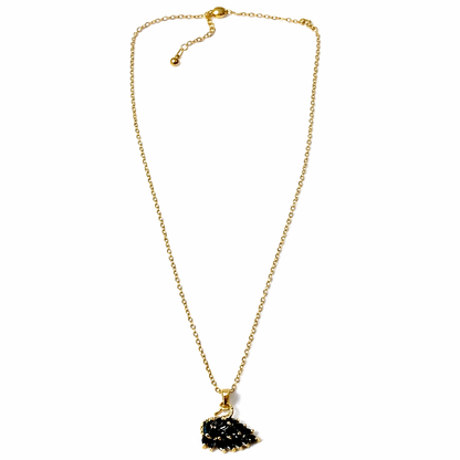 Black Swan Design American Diamond Gold Plated Anti-Tarnish Necklace