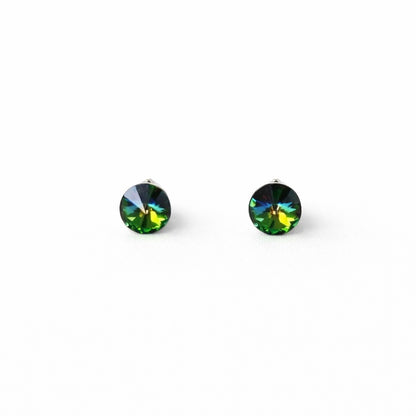 Holographic Vitrail Swarovski Crystal Silver-Plated Stud Earrings
