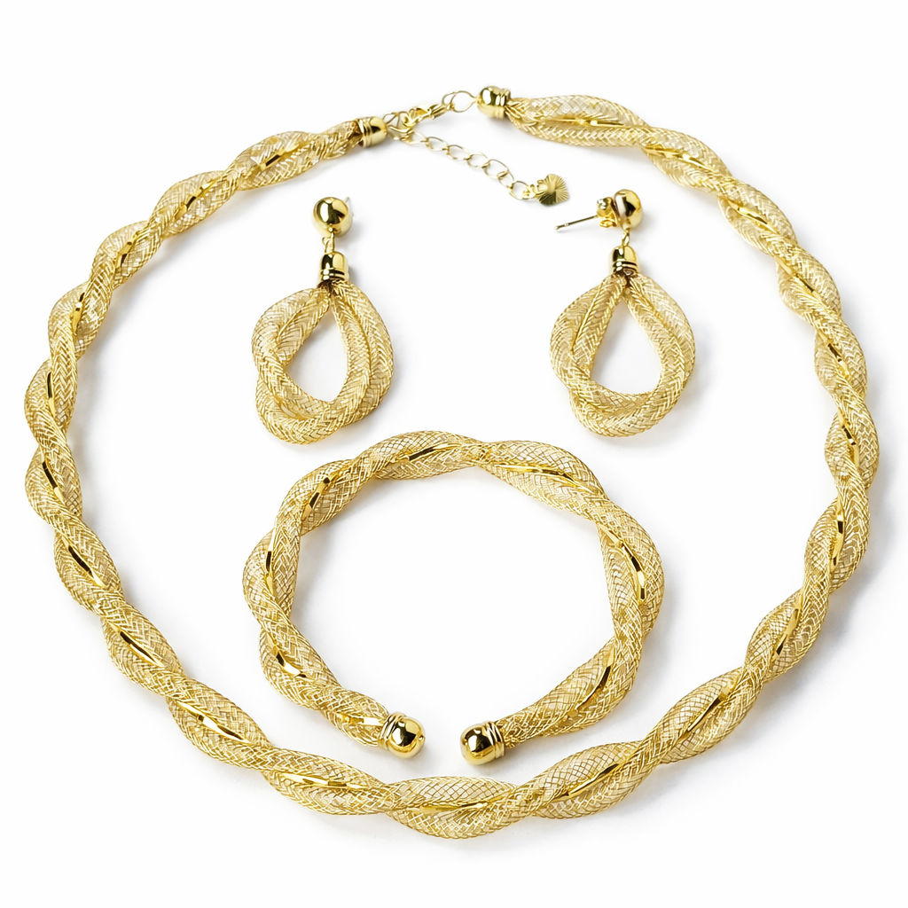 American Diamond Gold Plated Necklace Set