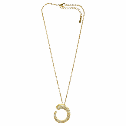 Jaguar American Diamond Gold Plated Anti-Tarnish Necklace