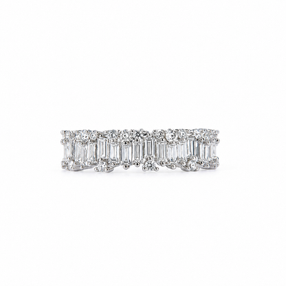 Solitaire Cubic Zirconia American Diamond Silver Plated Adjustable Ring