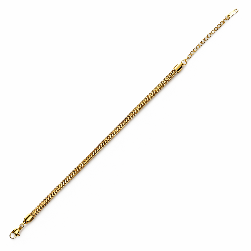 Cuban Chain Gold Plated Adjustable Chain Bracelet