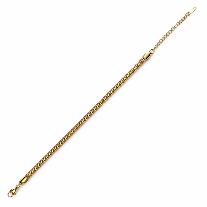 Cuban Chain Gold Plated Adjustable Chain Bracelet