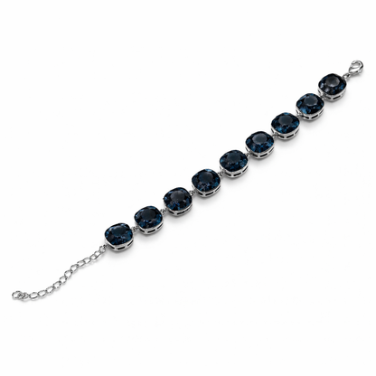Montana Swarovski Crystals Silver Plated Chain Bracelet