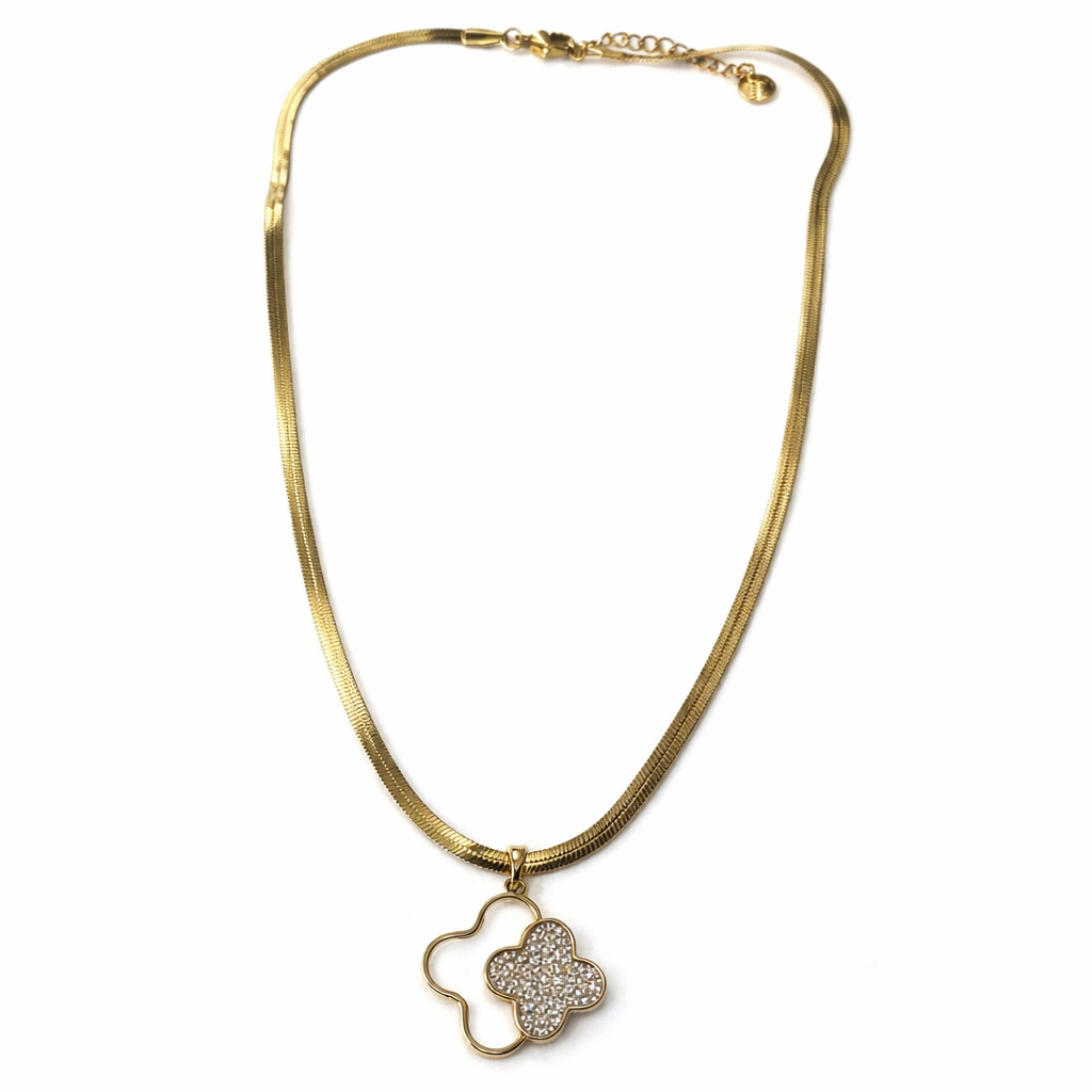 Flower Design Gold Plated Anti-Tarnish Necklace