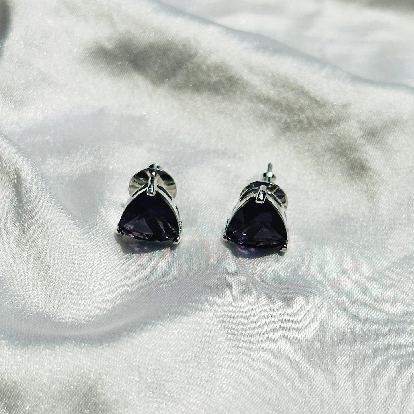 Deep Purple Amethyst Stones Silver Plated Necklace Set