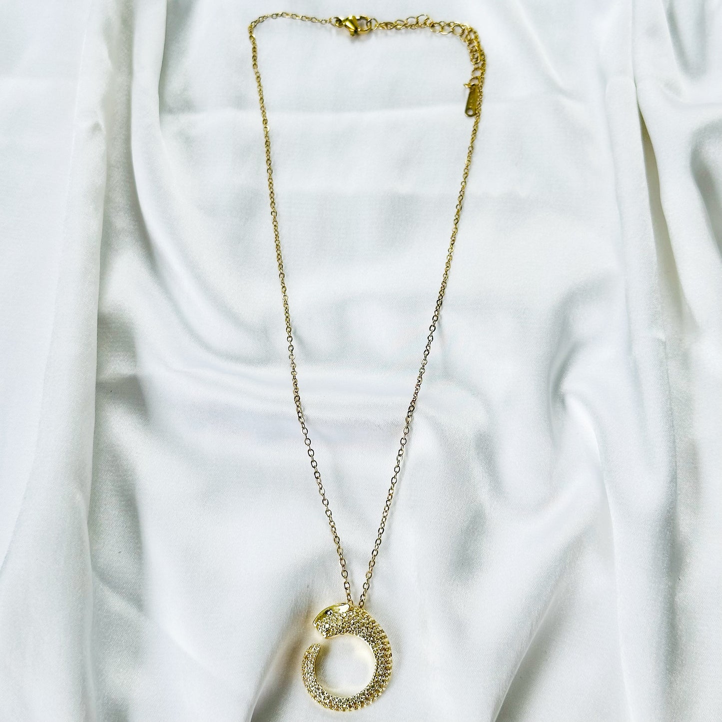 Jaguar American Diamond Gold Plated Anti-Tarnish Necklace