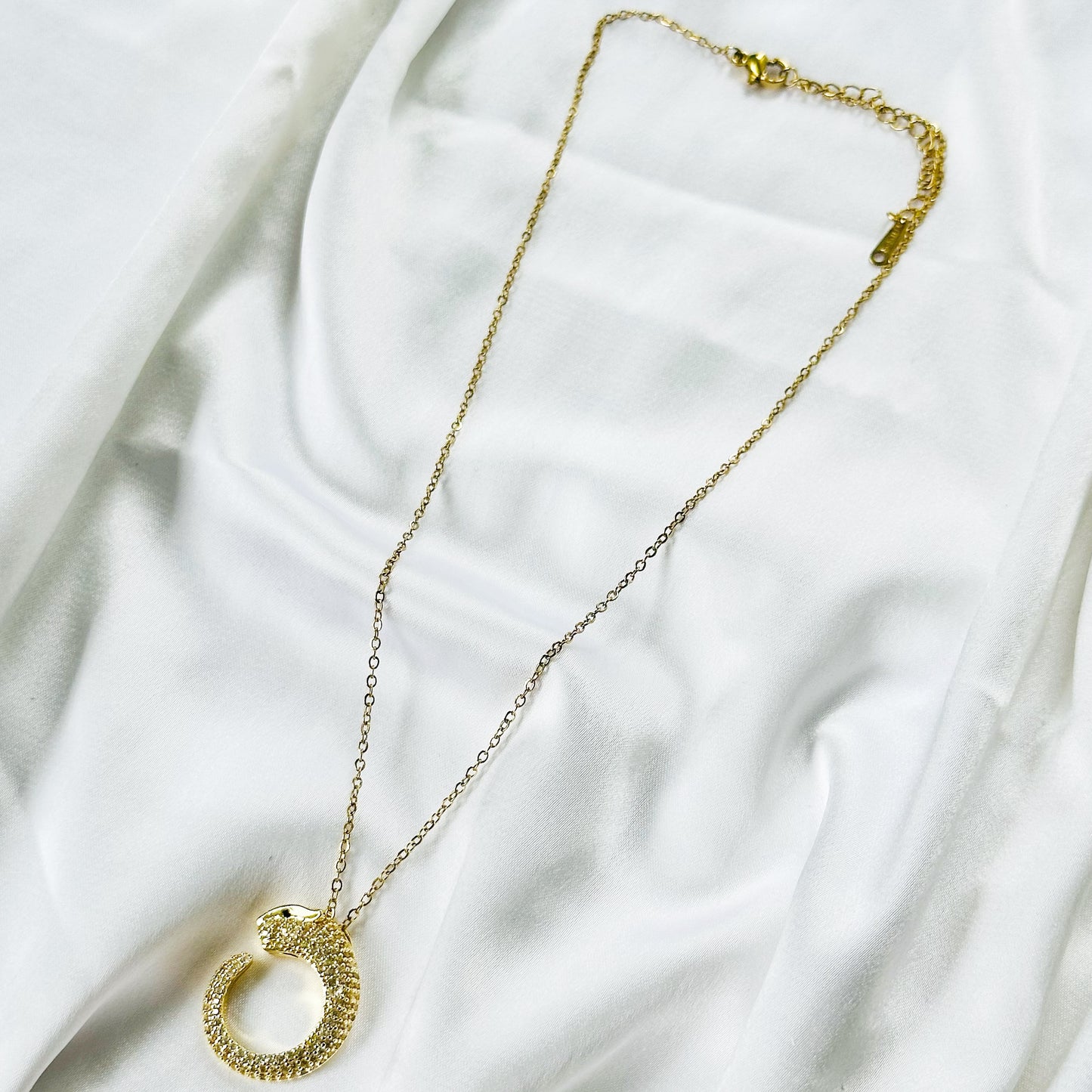 Jaguar American Diamond Gold Plated Anti-Tarnish Necklace