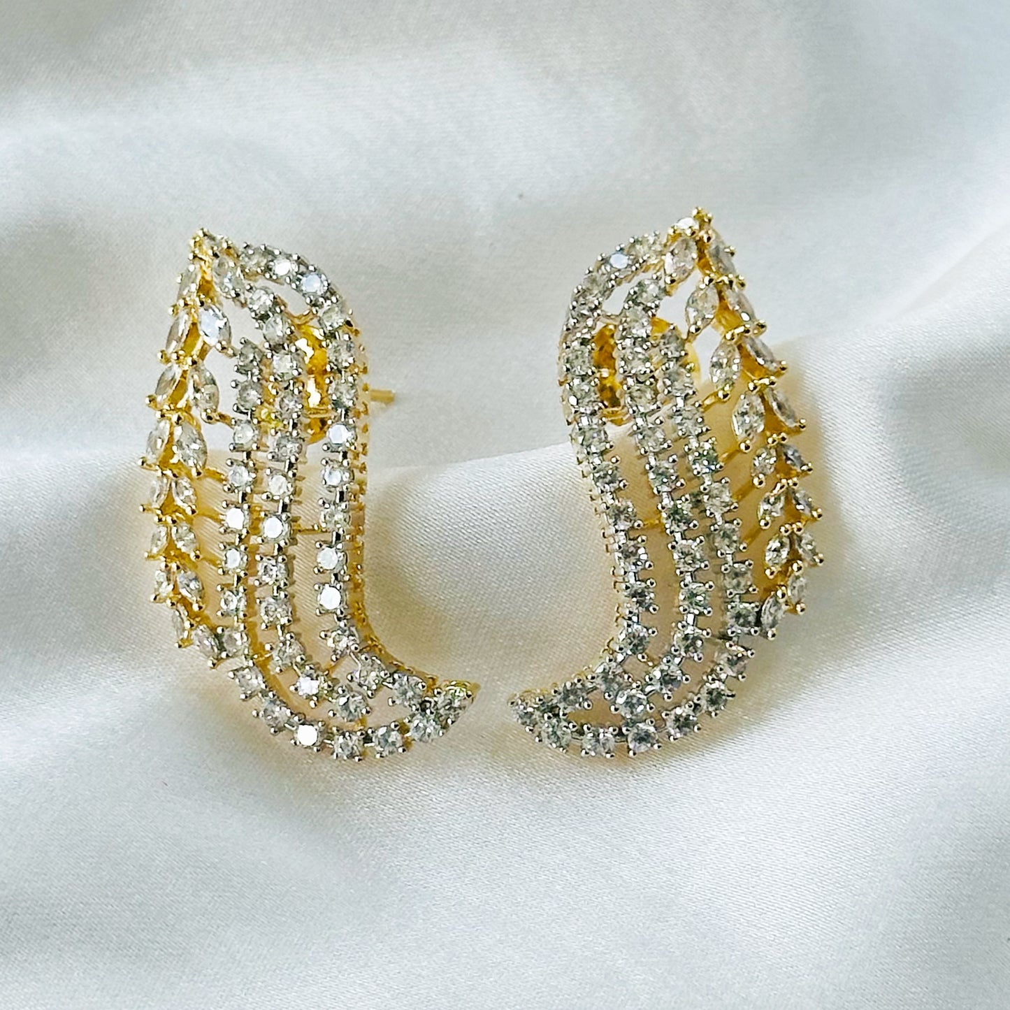 Solitaire Inspired CZ Gold/Silver-Plated Necklace Set