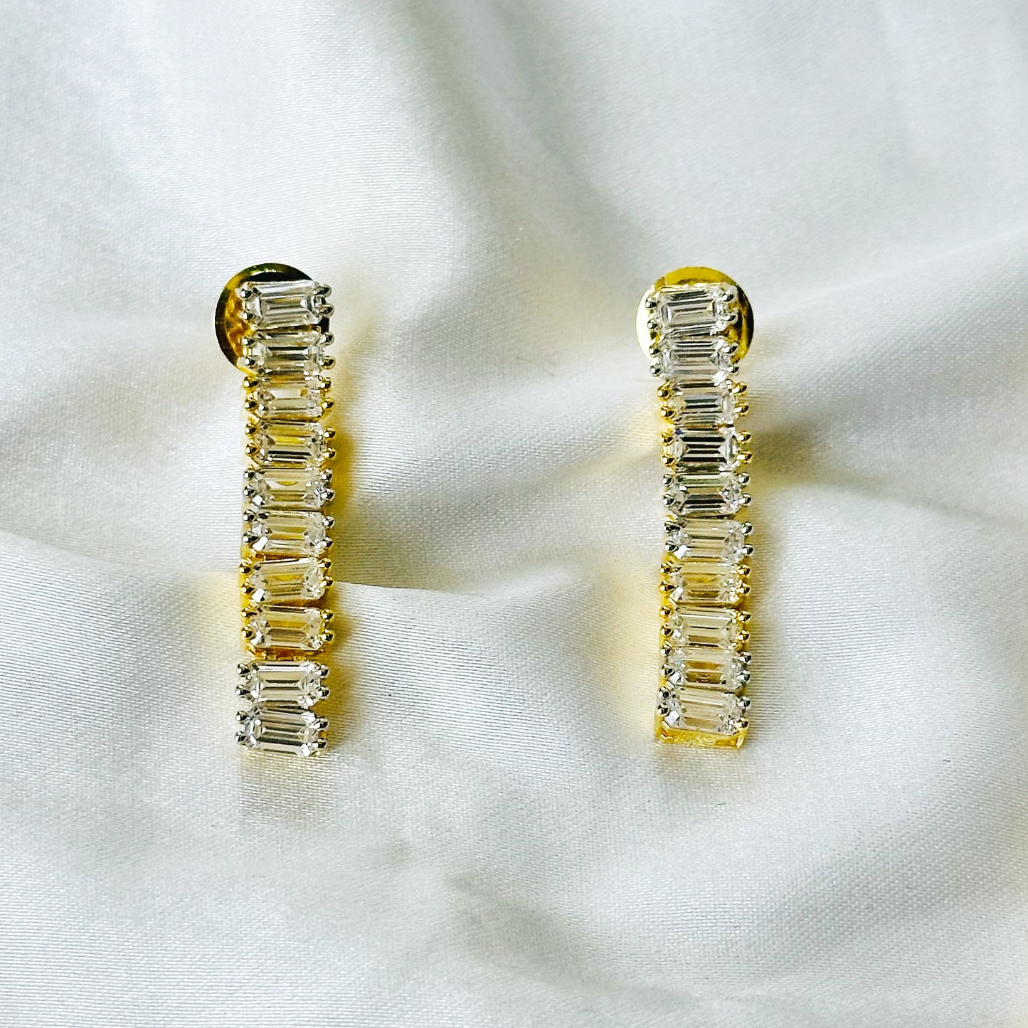 Solitaire Inspired CZ Gold/Silver-Plated Necklace Set