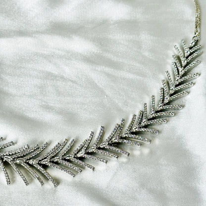 American Diamond Silver Plated Necklace Set