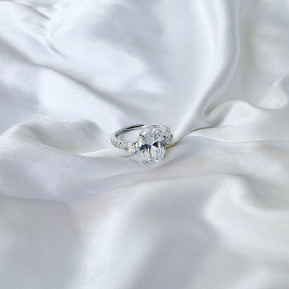 Solitaire Cubic Zirconia Ice Cut American Diamond Silver Plated Adjustable Ring