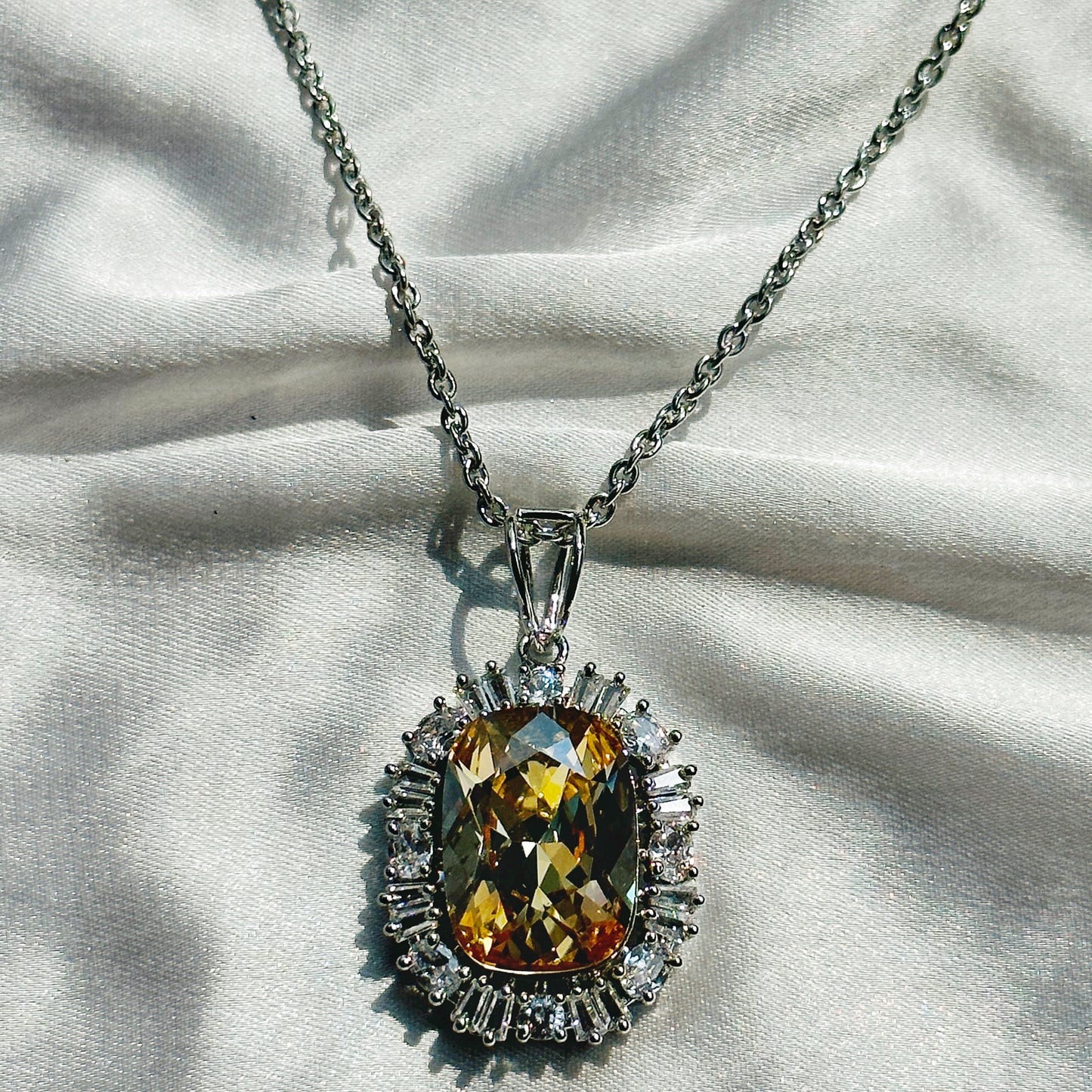 Jonquil Swarovski Crystal Silver Plated Pendant Set