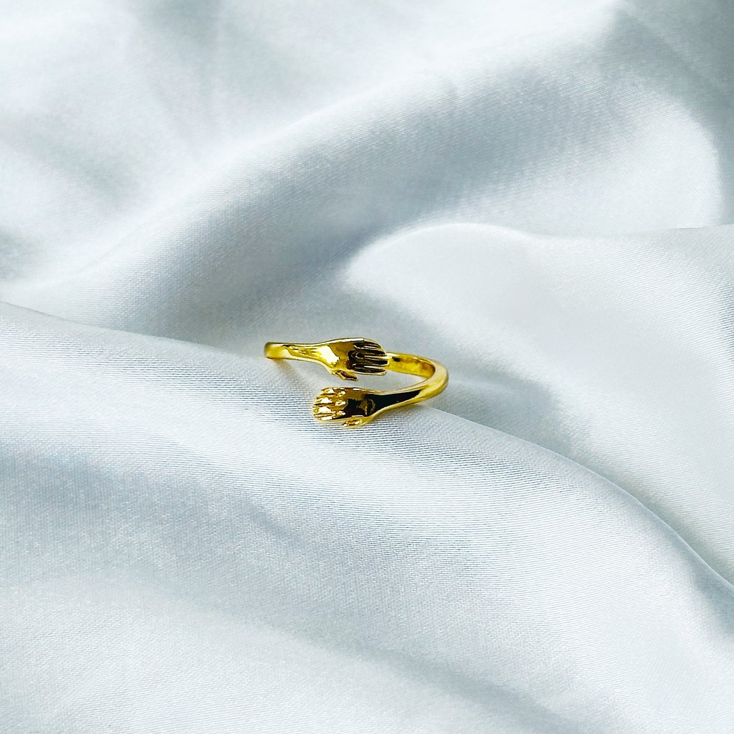 Hug Design Gold Plated Adjustable Ring