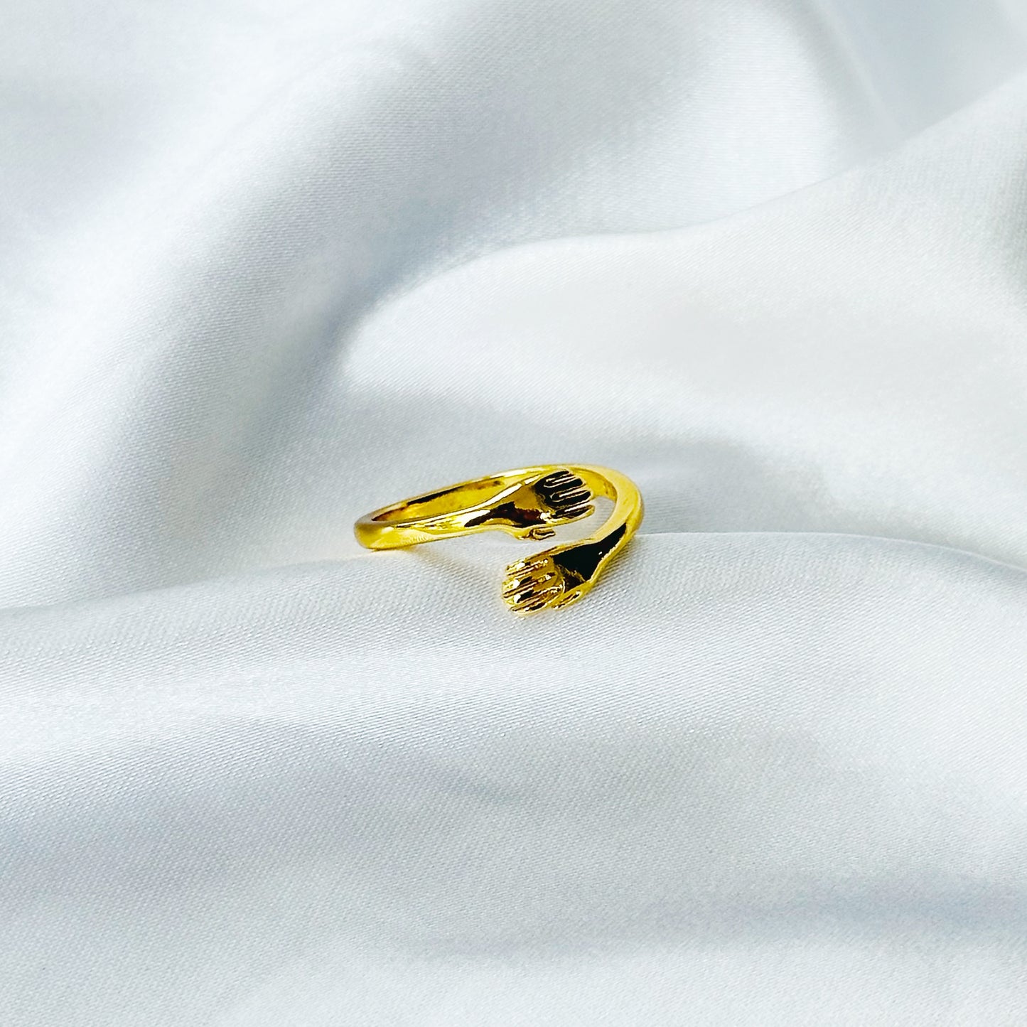 Hug Design Gold Plated Adjustable Ring