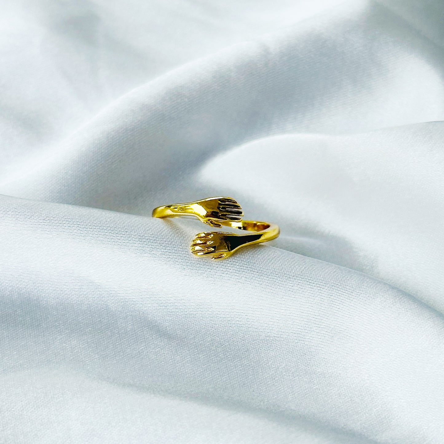 Hug Design Gold Plated Adjustable Ring