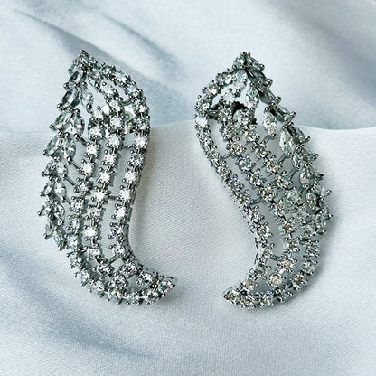 Solitaire Inspired CZ Silver-Plated Necklace Set