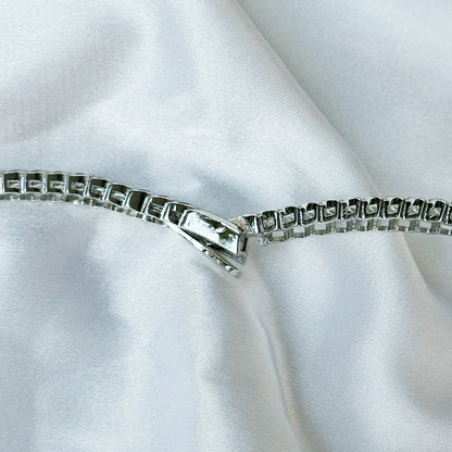 Solitaire Inspired CZ Silver-Plated Necklace Set