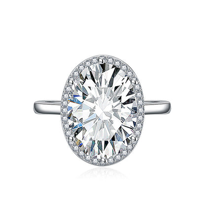 American Diamond Ice Cut Stone American Diamond Silver Plated Adjustable Ring